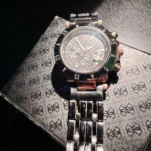 Guess Black & Gold Men's Chronograph Watch (With Box & Extra Links)